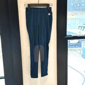 FitsT4 Sports Girls Navy Blue Performance Riding Flex Knee Breeches Girls Size M
